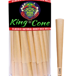 KING CONE Classic 1-1/4 Size | 150 Pack | Natural Pre Rolled Rolling Paper with Tips